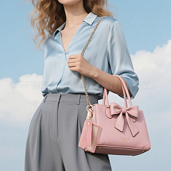 2Pcs PVC Leather Card Bags with Visible Window and Alloy Key Rings&nbsp;ABAG-SC0001-05