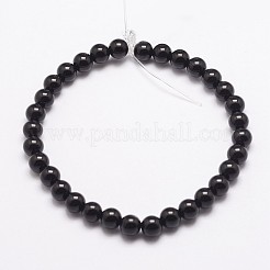 Natural Black Onyx Beads Strands&nbsp;X-G-A163-05-6mm
