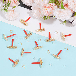 DIY Bowknot Brass Stud Earring Making Findings Kits&nbsp;DIY-GO0001-33