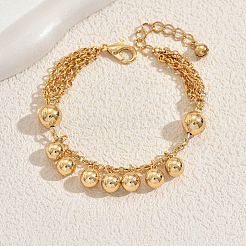 Vintage Iron Round Beads Charm Bracelets&nbsp;MW7746
