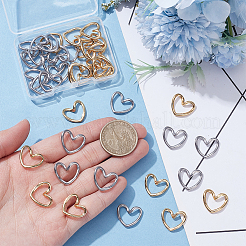 40Pcs 2 Colors 304 Stainless Steel Linking Rings&nbsp;STAS-UN0064-83