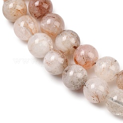 Natural Black Gold Rutilated Quartz Beads Strands&nbsp;G-P596-10mm-02