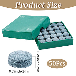 50Pcs PU Leather Billiard Pool Cue Tips Replacement Tips&nbsp;AJEW-WH20020-516D-02