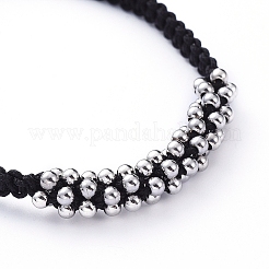 Unisex Adjustable Nylon Thread Braided Bead Bracelets&nbsp;BJEW-JB05137-02