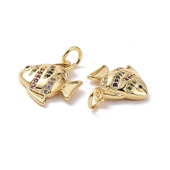 Brass Cubic Zirconia Pendants&nbsp;X-KK-G453-12G