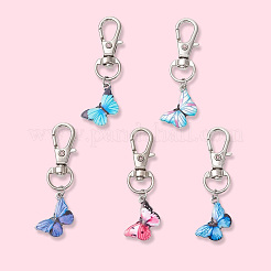20Pcs Butterfly Alloy Enamel Pendant Decorations&nbsp;HJEW-CP0001-24