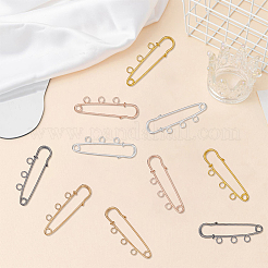 25Pcs 5 Colors Iron Brooch Findings&nbsp;FIND-SP0006-11