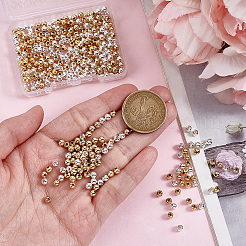 400Pcs 2 Colors Brass Spacer Beads&nbsp;KK-BBC0023-58B