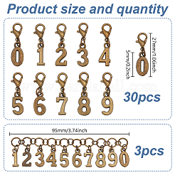 DIY Number 0~9 Knitting Tool Sets&nbsp;HJEW-GO00073