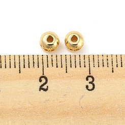 Brass Micro Pave Cubic Zirconia Beads&nbsp;KK-H452-01G