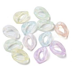 Luminous Rainbow Iridescent Plating Acrylic Linking Rings&nbsp;OACR-Z013-05