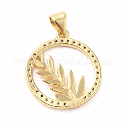 Rack Plating Brass Micro Pave Cubic Zirconia Pendants&nbsp;LS-KK-B057-05G-01