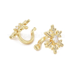 Rack Plating Brass Micro Pave Cubic Zirconia Clip-on Ring&nbsp;EJEW-C081-05G