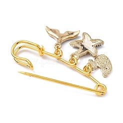 Marine Theme Pendant Alloy Enamel Brooches&nbsp;JEWB-BR00143-03