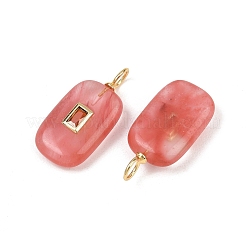 Cherry Quartz Glass Pendants&nbsp;KK-B157-43G-03