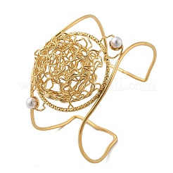 304 Stainless Steel Cuff Bangles for Women&nbsp;BJEW-Z091-04G-01