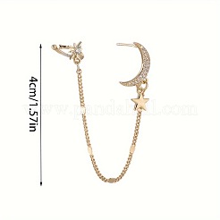 Alloy Crystal Rhinestone Tassel Cuff Earrings&nbsp;FS-WGCD986-01