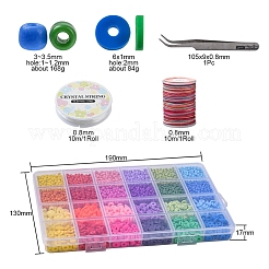 DIY Heishi Preppy Bracelet Making Kit&nbsp;DIY-YW0005-63