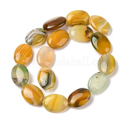 Natural Striped Agate/Banded Agate Beads Strands&nbsp;G-Q182-01B