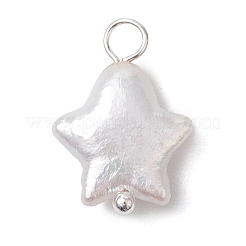 Natural Nucleated Baroque Keshi Pearl Pendants&nbsp;PALLOY-JF02900-02