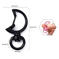 Spray Painted Alloy Swivel Snap Hooks Clasps&nbsp;X-PALLOY-T080-13-NR