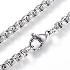 Non-Tarnish 304 Stainless Steel Box Chain Necklaces&nbsp;NJEW-G271-12P