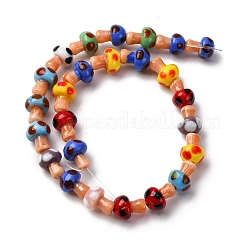 Handmade Evil Eye Lampwork Beads Strands&nbsp;LAMP-S069-01A-07