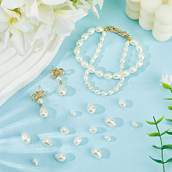 4 Strands 3 Styles Eco-Friendly Glass Pearl Teardrop Beads Strands&nbsp;HY-PA0001-01