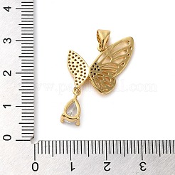 Brass Micro Pave Cubic Pendants&nbsp;KK-M099-08G