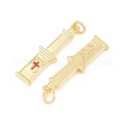 Brass Enamel Pendants&nbsp;KK-B167-07G