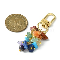 Chakra Gemstone Chip Beaded Pendant Decorations&nbsp;HJEW-JM01237-01