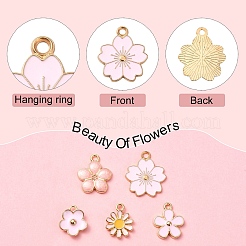 25Pcs 5 Styles Alloy Enamel Pendants&nbsp;ENAM-YW0004-27B