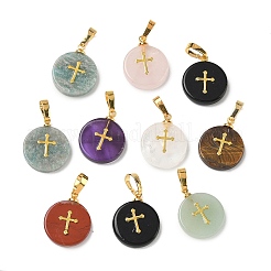 Natural Mixed Gemstone Pendants&nbsp;G-K385-16G
