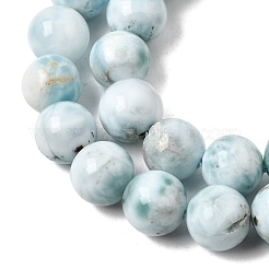 Natural Larimar Beads Strands&nbsp;G-B156-A01-8mm-01