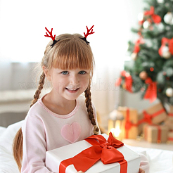 10 Pairs 10 Style Christmas Theme Antler Cloth & Iron Alligator Hair Clips&nbsp;MRMJ-AN0001-02