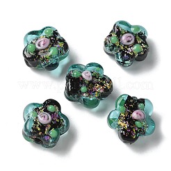 Handmade Foil Lampwork Beads Strands&nbsp;FOIL-Z001-02C
