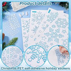 12Pcs 6 Styles Christmas PET Self Adhesive Festive Stickers&nbsp;DIY-PH0023-47