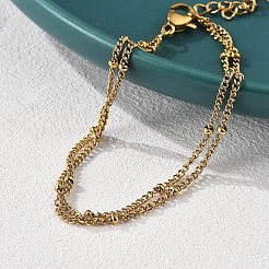304 Stainless Steel Multi-strand Bracelets&nbsp;BJEW-Q051-02G-A