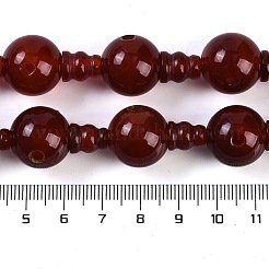 Natural Carnelian 3-Hole Guru Beads Strands&nbsp;G-H064-E08-03A