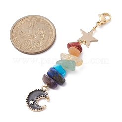 Moon Alloy Enamel Pendant Decorations&nbsp;HJEW-JM01276