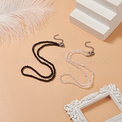 Black & White Couple Choker Necklaces Set&nbsp;NJEW-JN04224