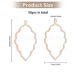 50Pcs Tibetan Style Alloy Open Back Bezel Big Pendants&nbsp;FIND-CA0008-77RG
