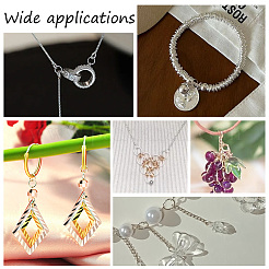 Anti-Tarnish 200Pcs Rhodium Plated 925 Sterling Silver Open Jump Rings&nbsp;STER-PH0001-50