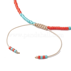 4Pcs 4 Colors Adjustable Glass Seed Beads Braided Bracelet Sets&nbsp;BJEW-JB10803