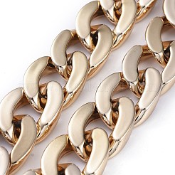 Personalized CCB Plastic Curb Chain Necklaces&nbsp;NJEW-JN02881-01