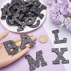 Alphabet Resin Rhinestone Patches&nbsp;DIY-GF0009-18B