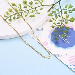 Ion Plating(IP) 304 Stainless Steel Cable Chain Necklaces&nbsp;NJEW-JN03183