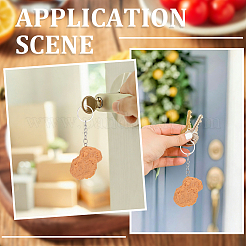 4Pcs Food Pattern PVC Pendant Keychains&nbsp;KEYC-SC0002-21B