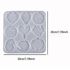 Flying Dragon DIY Silicone Pendant Molds&nbsp;AJEW-YWC0002-02A
