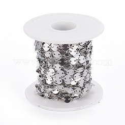 Tarnish Resistant 304 Stainless Steel Flat Round Link Chains&nbsp;A-CHS-L019-01B-P